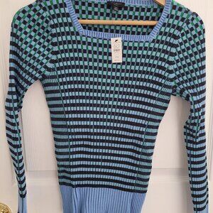 Talbots new with tag tourquoise and navy sweater